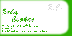 reka csokas business card